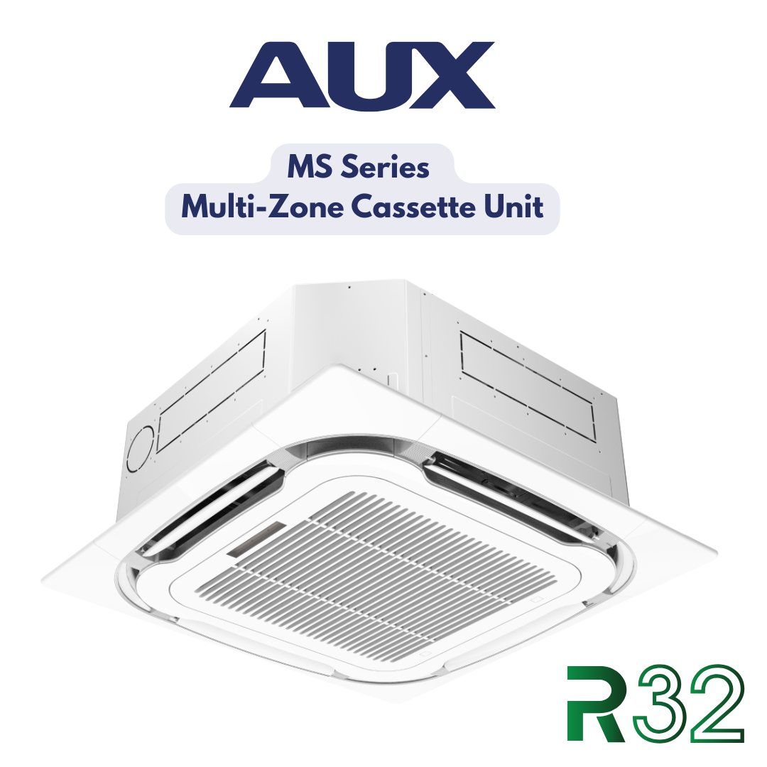 AUX 9,000 BTU Multi-Zone 4-Way Ceiling Cassette Indoor Unit – R32